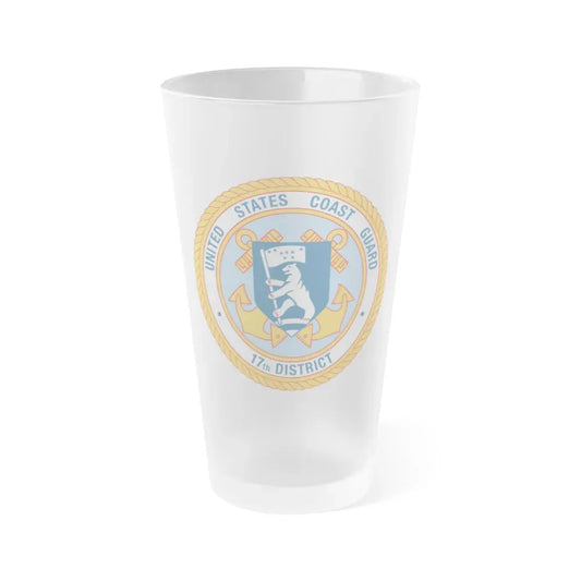 17th CG District (U.S. Coast Guard) Frosted Pint Glass 16oz Default Title - Go Mug Yourself