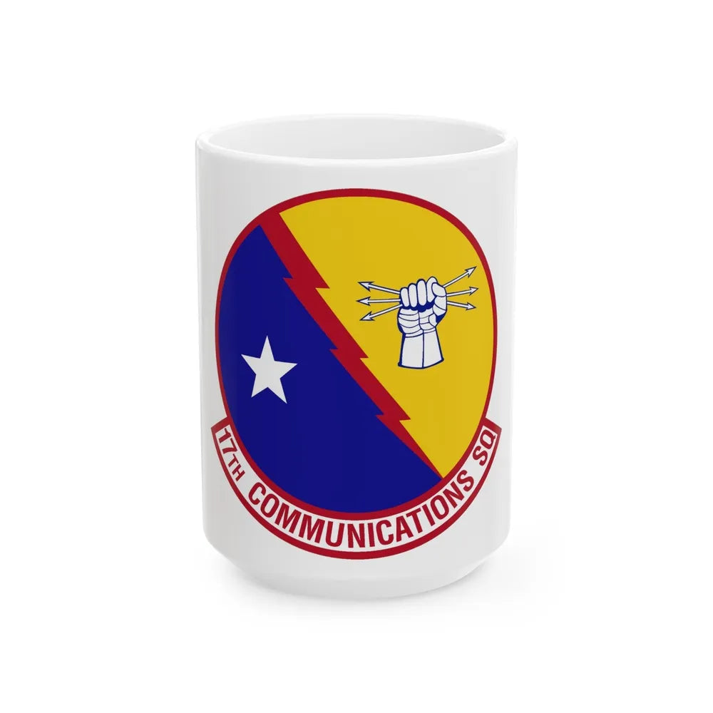 17th Communications Squadron (U.S. Air Force) White Coffee Mug-15oz-Go Mug Yourself