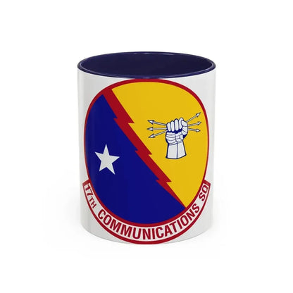 17th Communications Squadron (U.S. Air Force) Accent Coffee Mug 11oz Navy - Go Mug Yourself