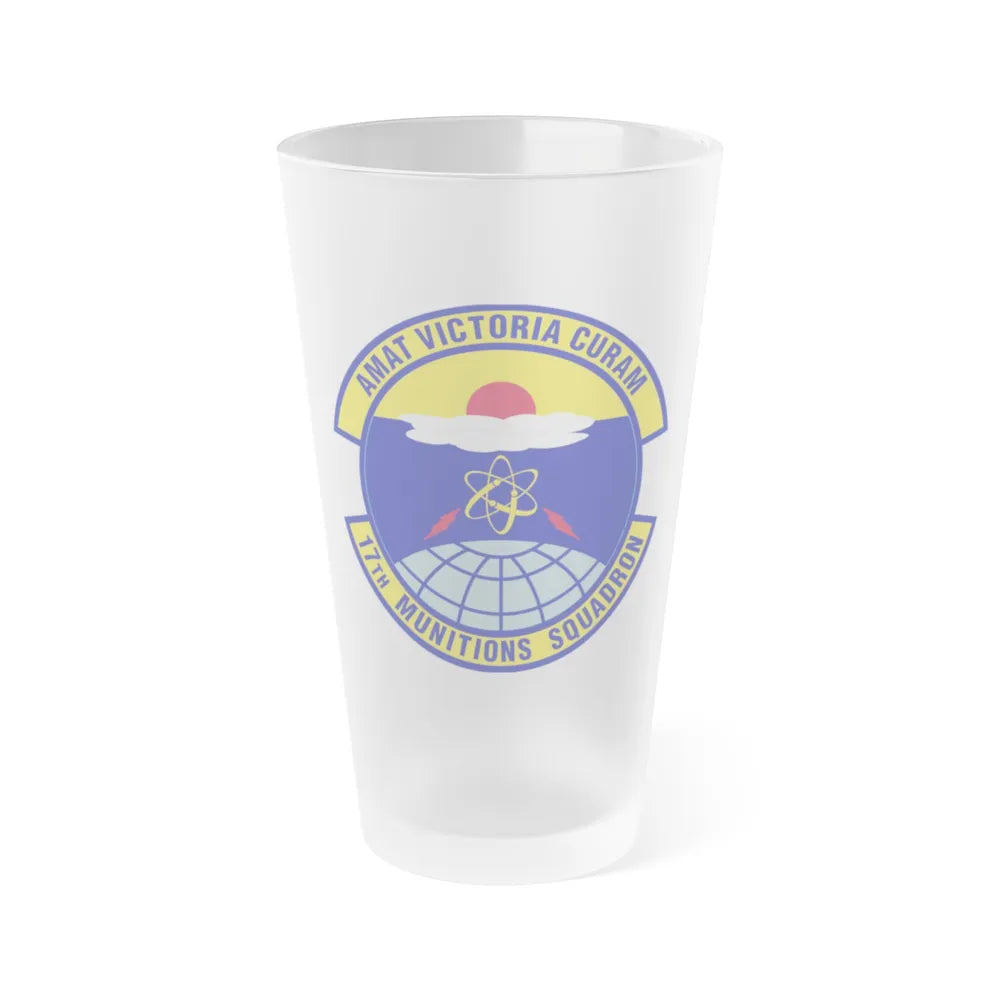 17th Munitions Squadron (U.S. Air Force) Frosted Pint Glass 16oz-16oz-Frosted-Go Mug Yourself