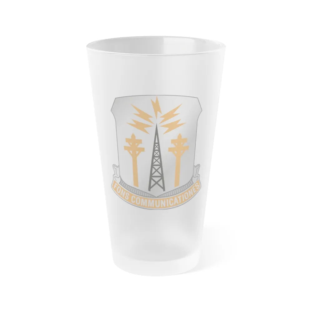 17th Signal Battalion (U.S. Army) Frosted Pint Glass 16oz-Go Mug Yourself