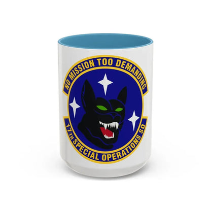 17th Special Operations Squadron (U.S. Air Force) Accent Coffee Mug 15oz Light Blue - Go Mug Yourself