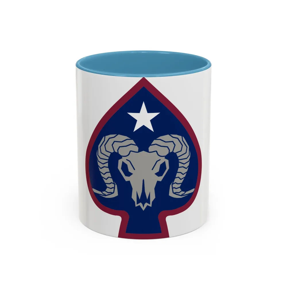 17th Sustainment Brigade (U.S. Army) Accent Coffee Mug-11oz-Light Blue-Go Mug Yourself