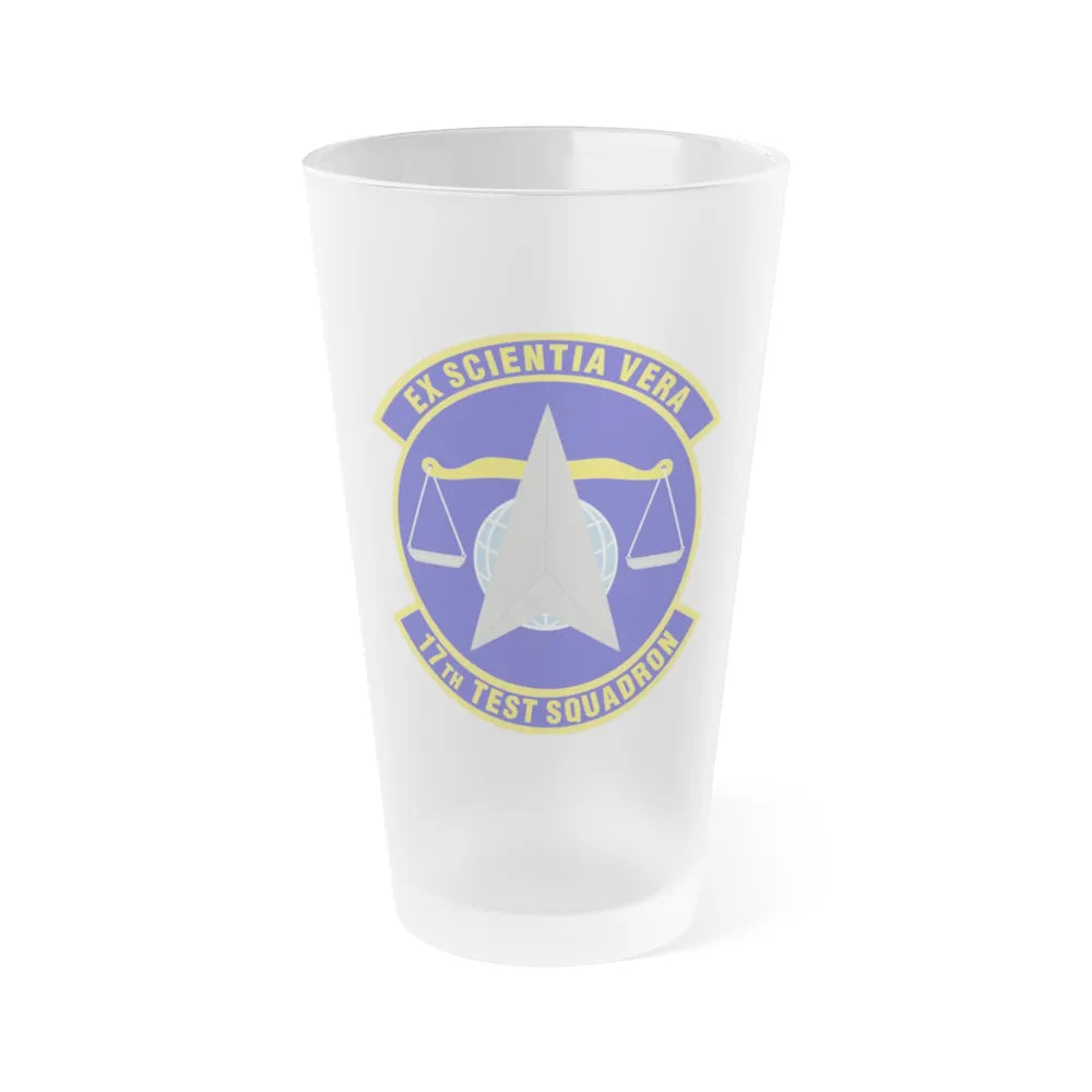 17th Test Squadron (U.S. Air Force) Frosted Pint Glass 16oz-16oz-Frosted-Go Mug Yourself