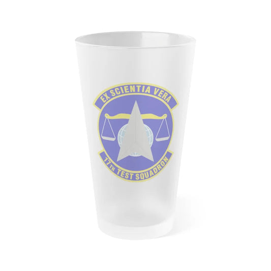 17th Test Squadron (U.S. Air Force) Frosted Pint Glass 16oz-16oz-Frosted-Go Mug Yourself