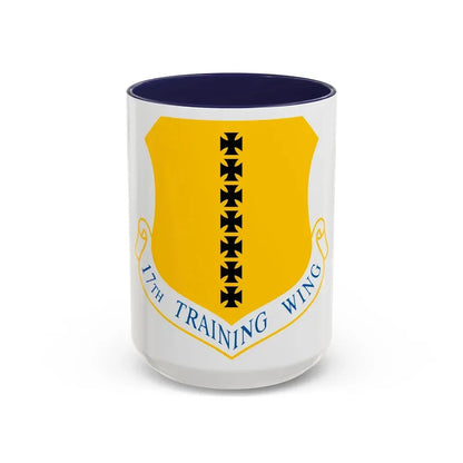 17th Training Wing (U.S. Air Force) Accent Coffee Mug 15oz Navy - Go Mug Yourself