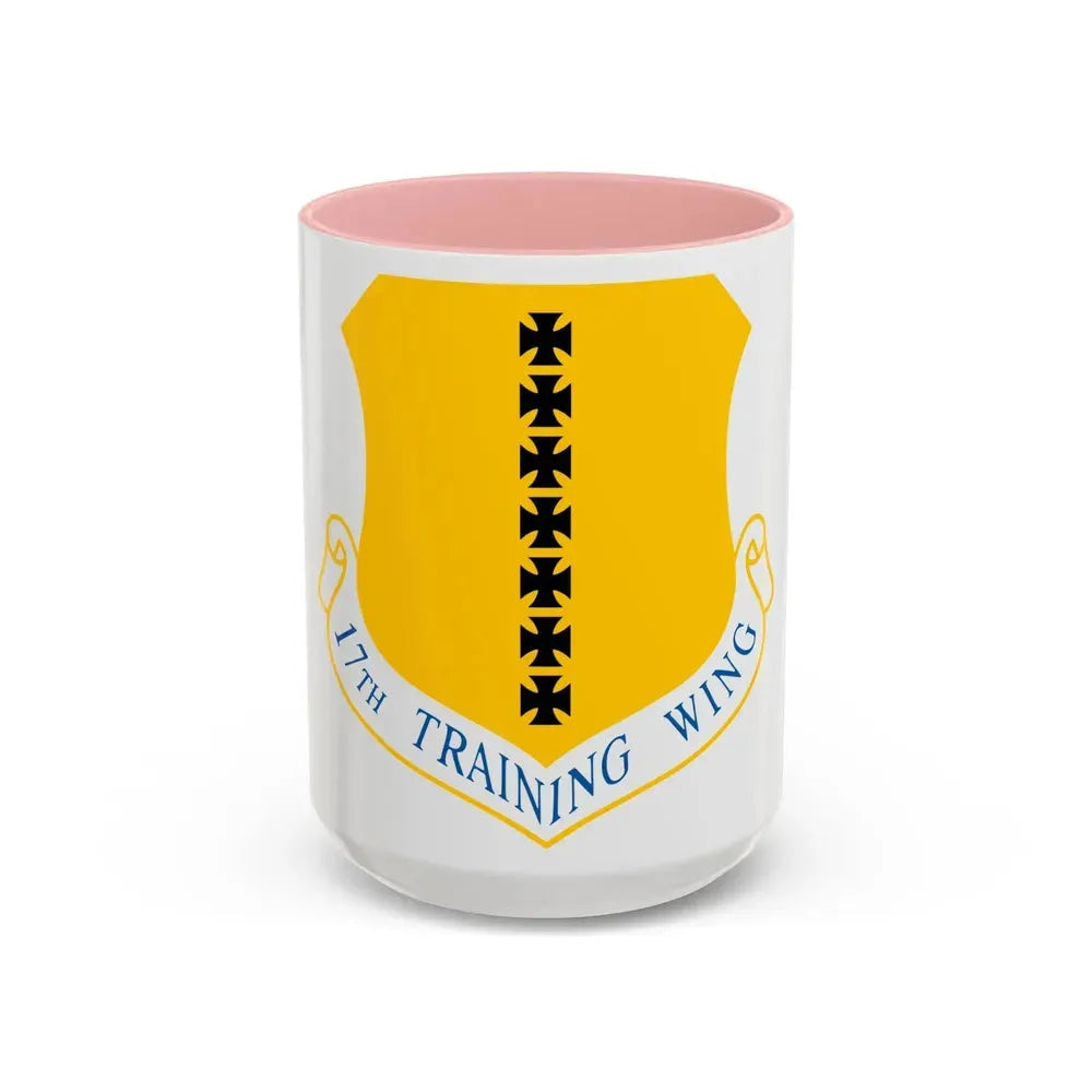 17th Training Wing (U.S. Air Force) Accent Coffee Mug 15oz Pink - Go Mug Yourself