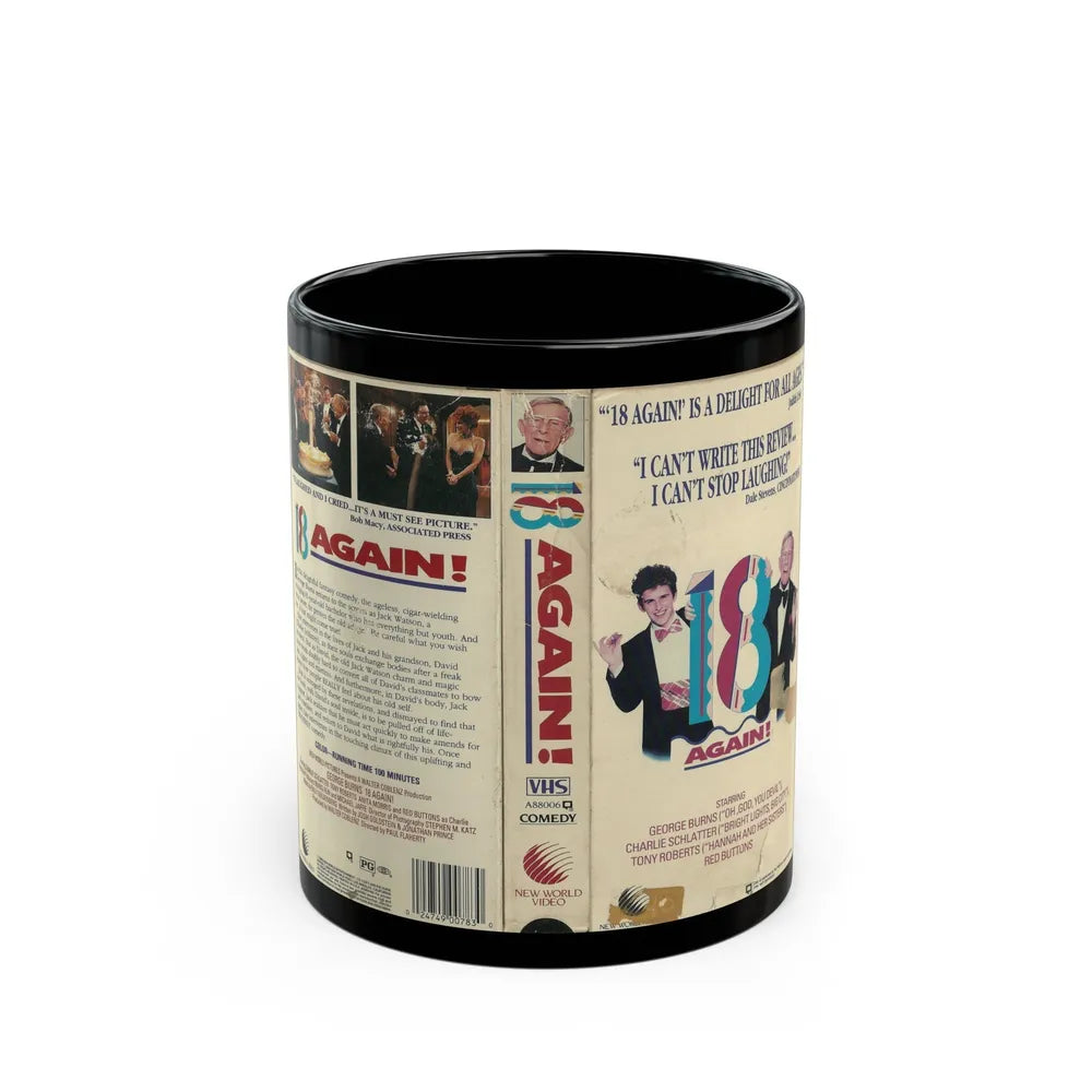 18 AGAIN (VHS COVER) - Black Coffee Mug-11oz-Go Mug Yourself