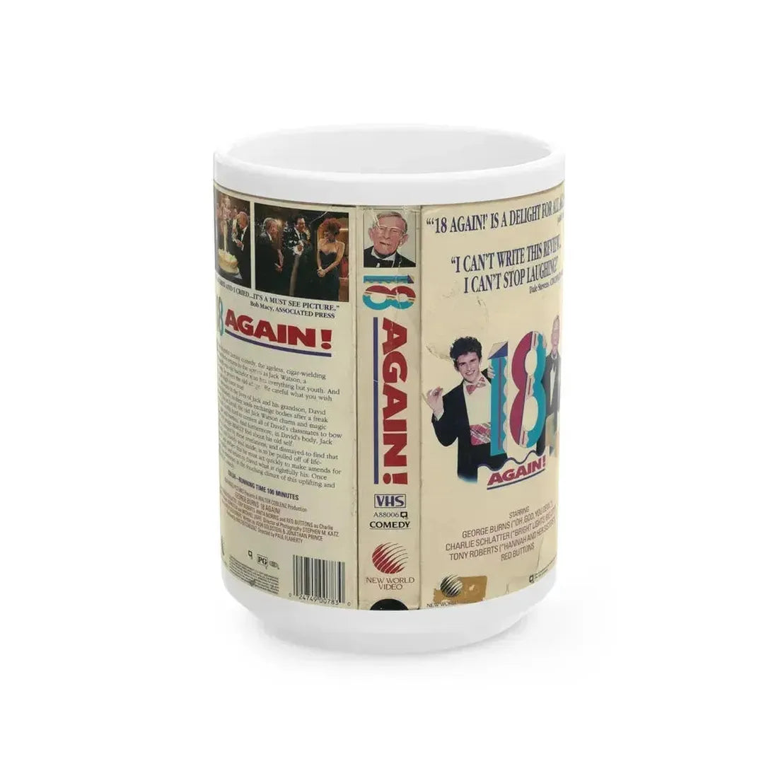 18 AGAIN (VHS COVER) - White Coffee Mug 15oz - Go Mug Yourself