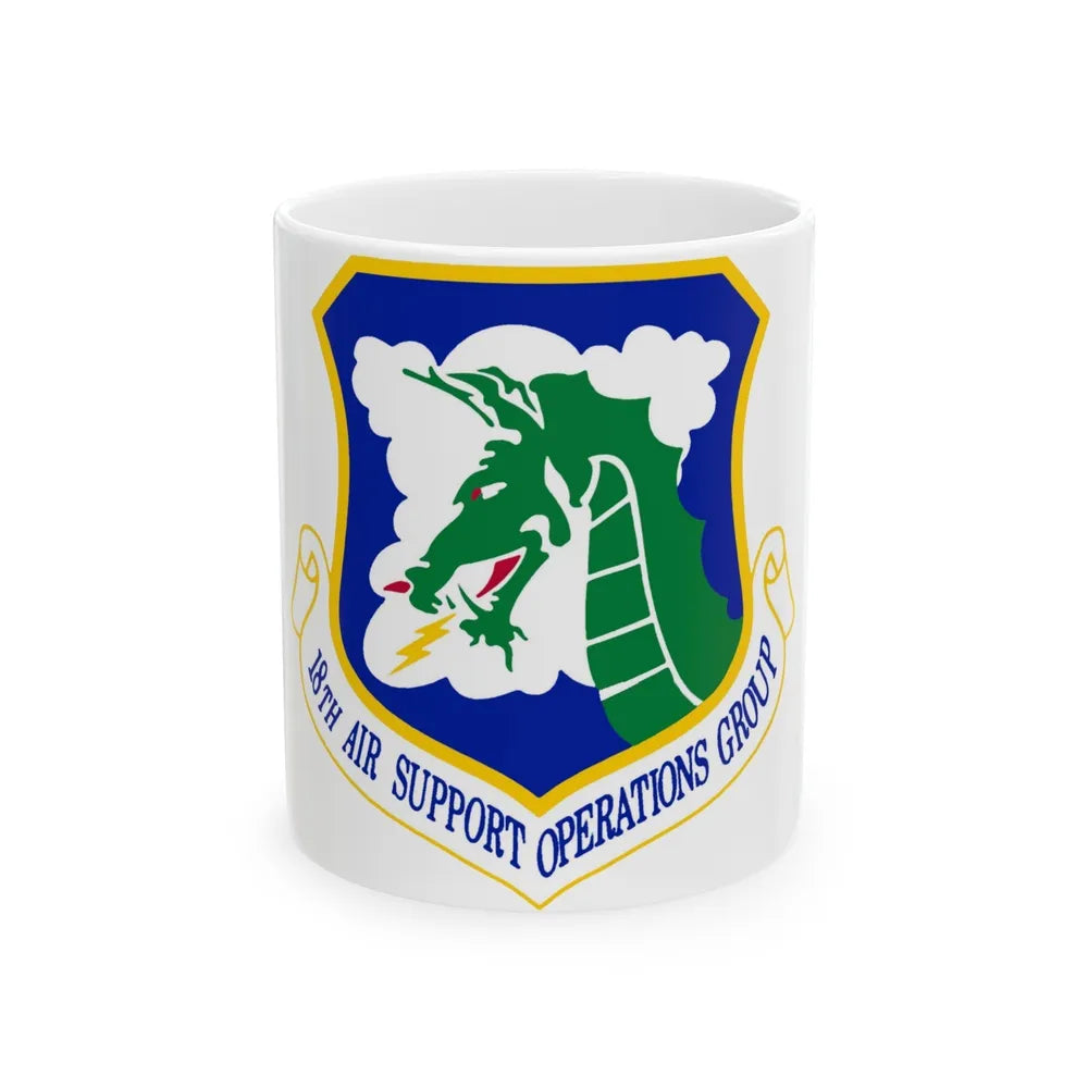 18 Air Support Operations Group ACC (U.S. Air Force) White Coffee Mug-11oz-Go Mug Yourself