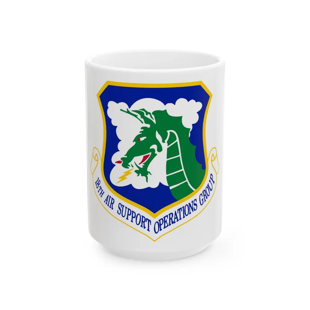 18 Air Support Operations Group ACC (U.S. Air Force) White Coffee Mug-15oz-Go Mug Yourself