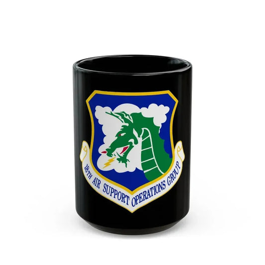 18 Air Support Operations Group ACC (U.S. Air Force) Black Coffee Mug 15oz - Go Mug Yourself