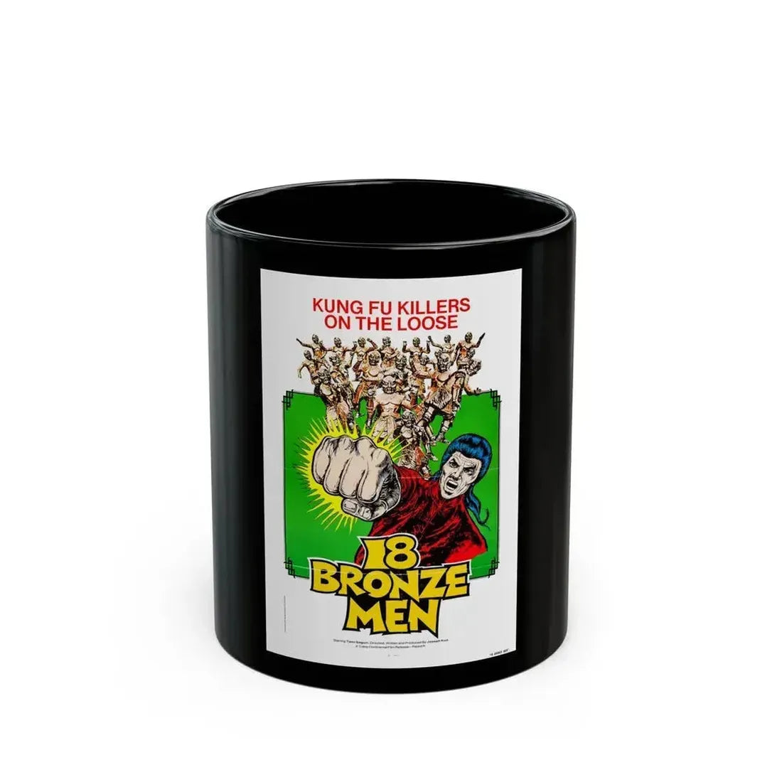 18 BRONZE MEN 1976 Movie Poster - Black Coffee Mug 11oz - Go Mug Yourself