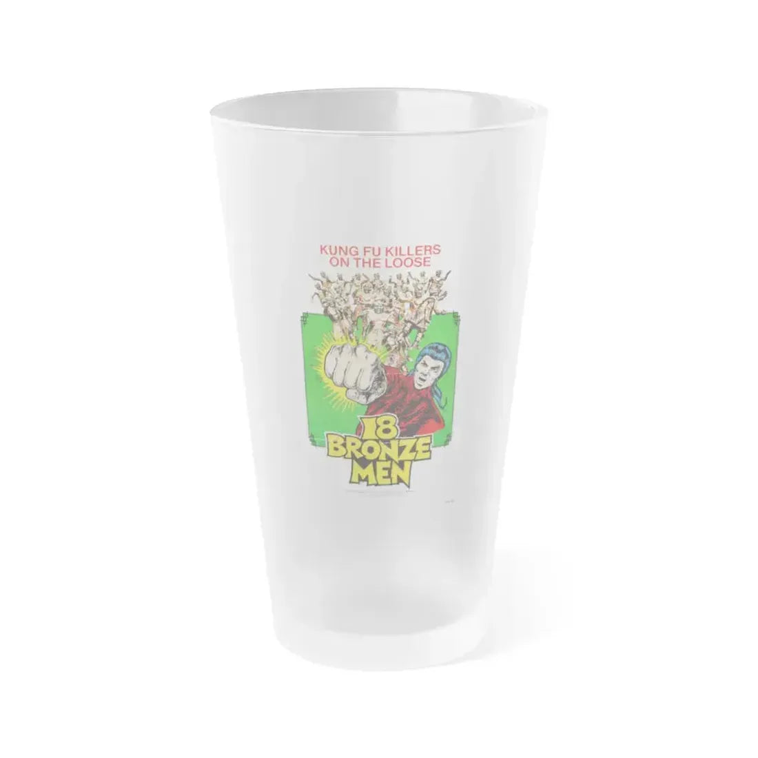 18 BRONZE MEN 1976 Movie Poster - Frosted Pint Glass 16oz 16oz Frosted - Go Mug Yourself