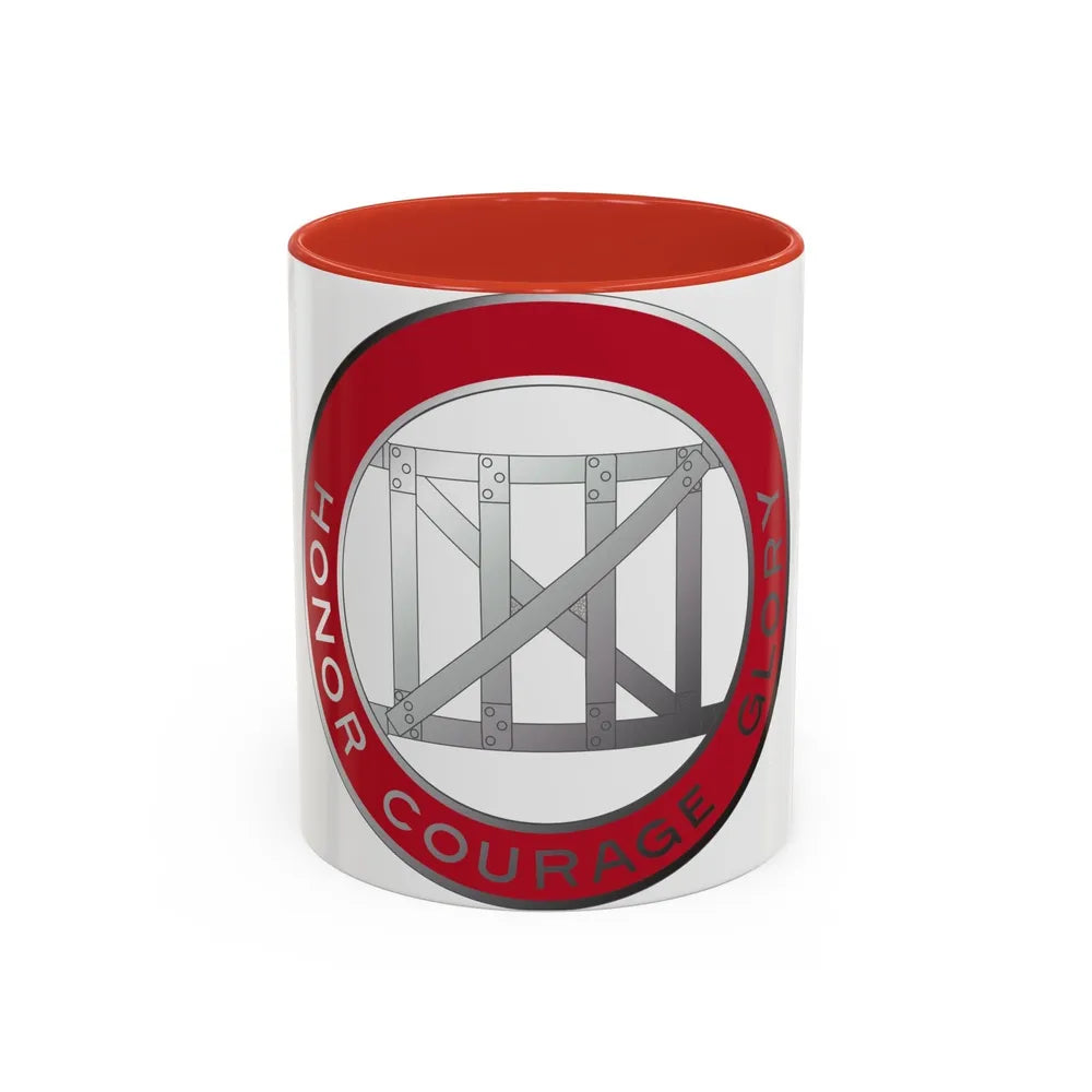 18 Engineer Battalion (U.S. Army) Accent Coffee Mug-11oz-Red-Go Mug Yourself