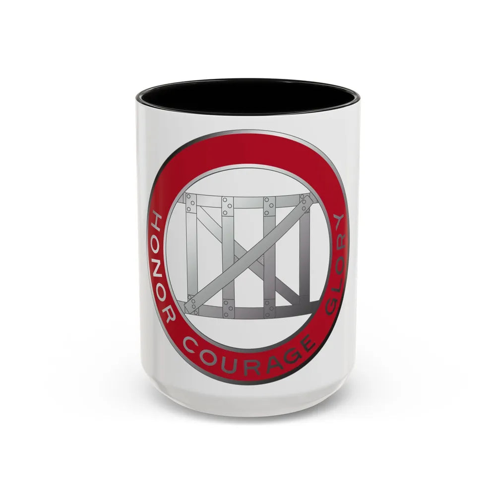 18 Engineer Battalion (U.S. Army) Accent Coffee Mug-15oz-Black-Go Mug Yourself