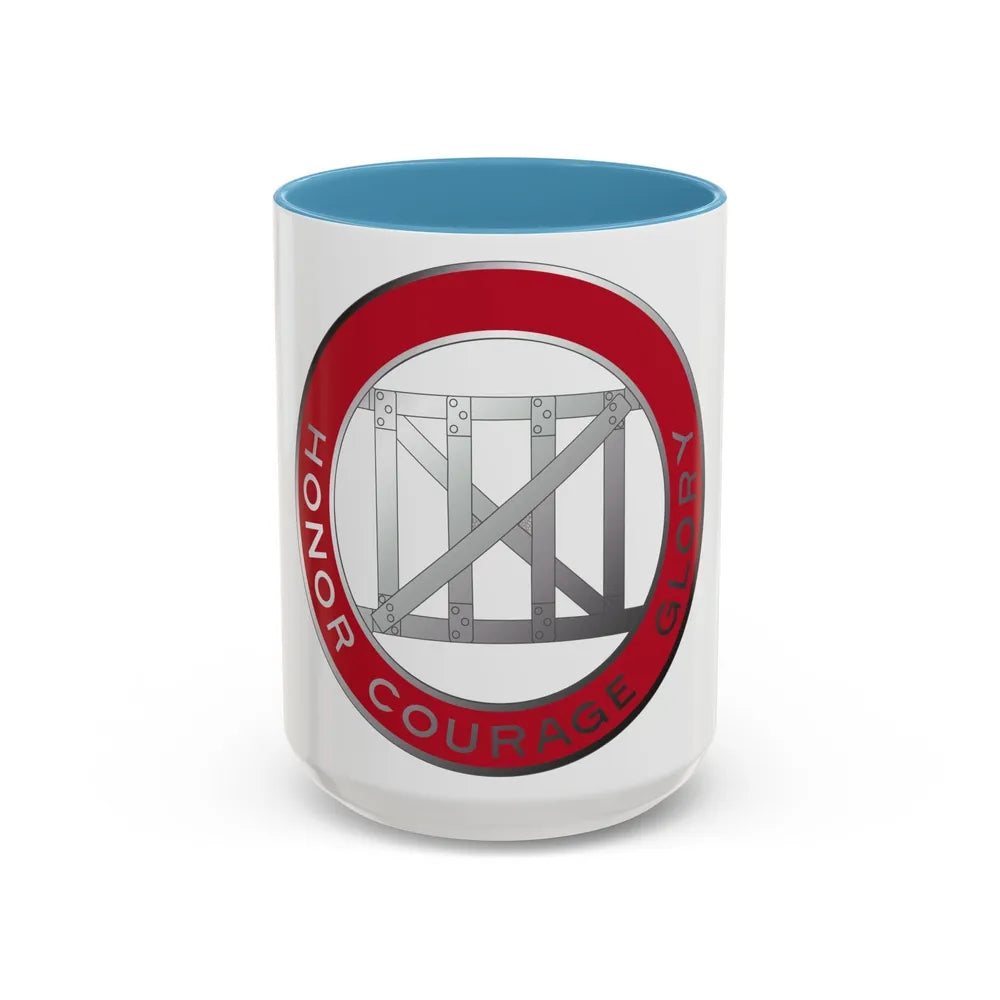 18 Engineer Battalion (U.S. Army) Accent Coffee Mug-15oz-Light Blue-Go Mug Yourself