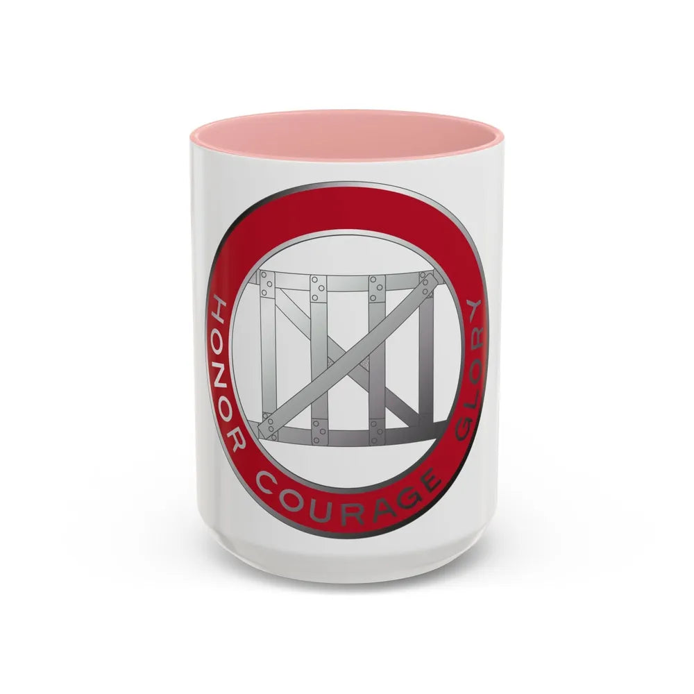 18 Engineer Battalion (U.S. Army) Accent Coffee Mug-15oz-Pink-Go Mug Yourself