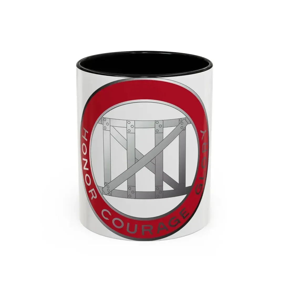 18 Engineer Battalion (U.S. Army) Accent Coffee Mug 11oz Black - Go Mug Yourself