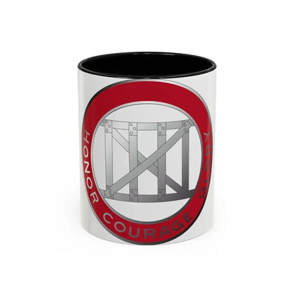 18 Engineer Battalion (U.S. Army) Accent Coffee Mug 11oz Black - Go Mug Yourself