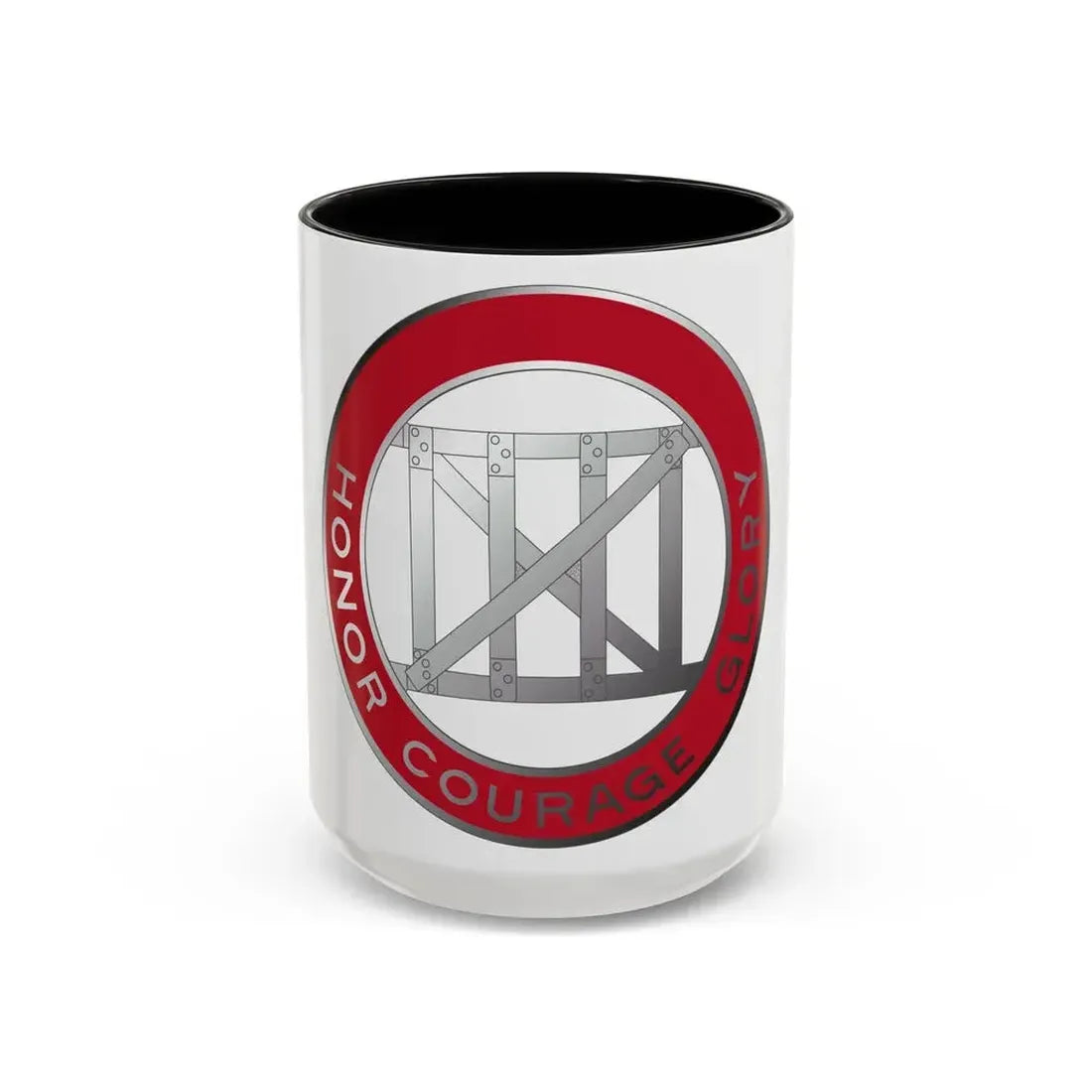 18 Engineer Battalion (U.S. Army) Accent Coffee Mug 15oz Black - Go Mug Yourself