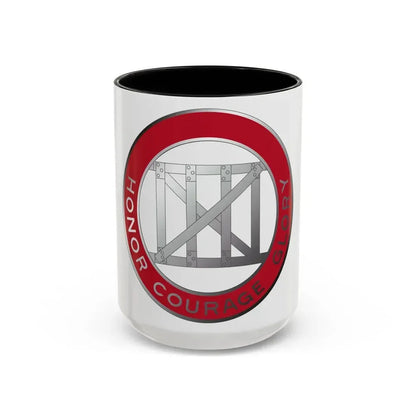 18 Engineer Battalion (U.S. Army) Accent Coffee Mug 15oz Black - Go Mug Yourself