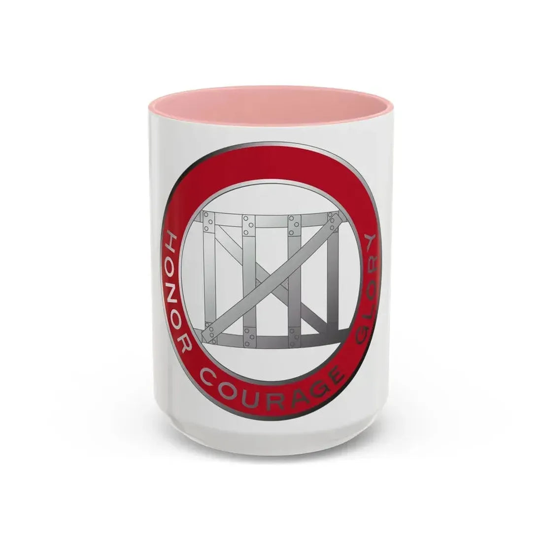18 Engineer Battalion (U.S. Army) Accent Coffee Mug 15oz Pink - Go Mug Yourself