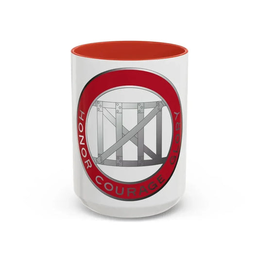 18 Engineer Battalion (U.S. Army) Accent Coffee Mug 15oz Red - Go Mug Yourself