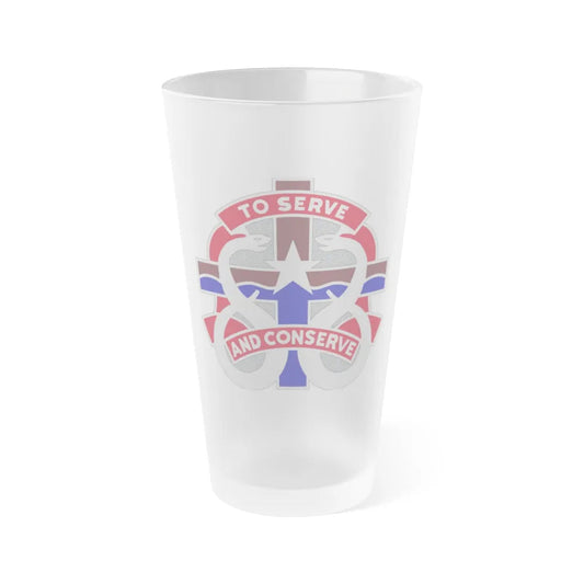 18 Field Hospital (U.S. Army) Frosted Pint Glass 16oz-Go Mug Yourself