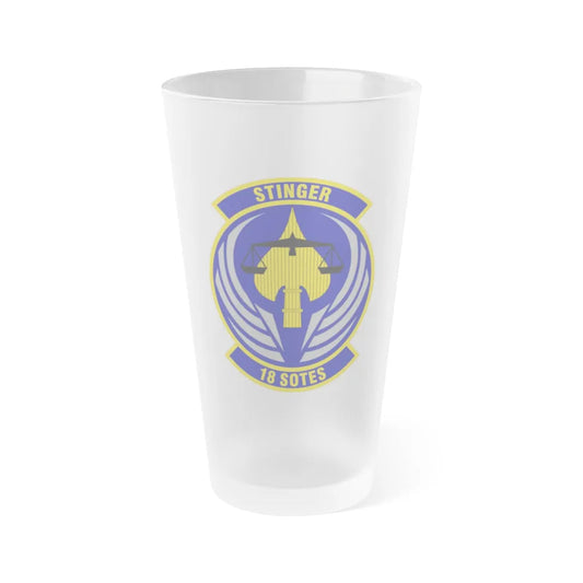 18 Special Operations Test and Evaluation Squadron AFSOC (U.S. Air Force) Frosted Pint Glass 16oz-16oz-Frosted-Go Mug Yourself