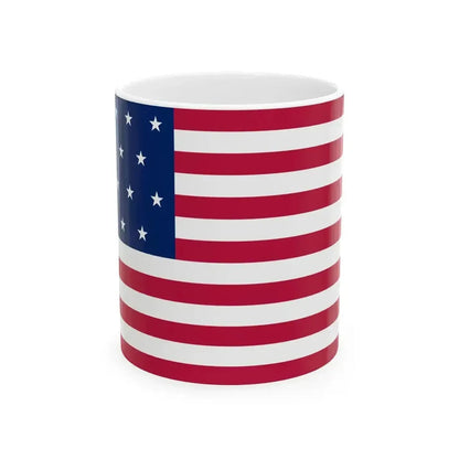 18 Star US Flag Unofficial (United States) White Coffee Mug 11oz - Go Mug Yourself