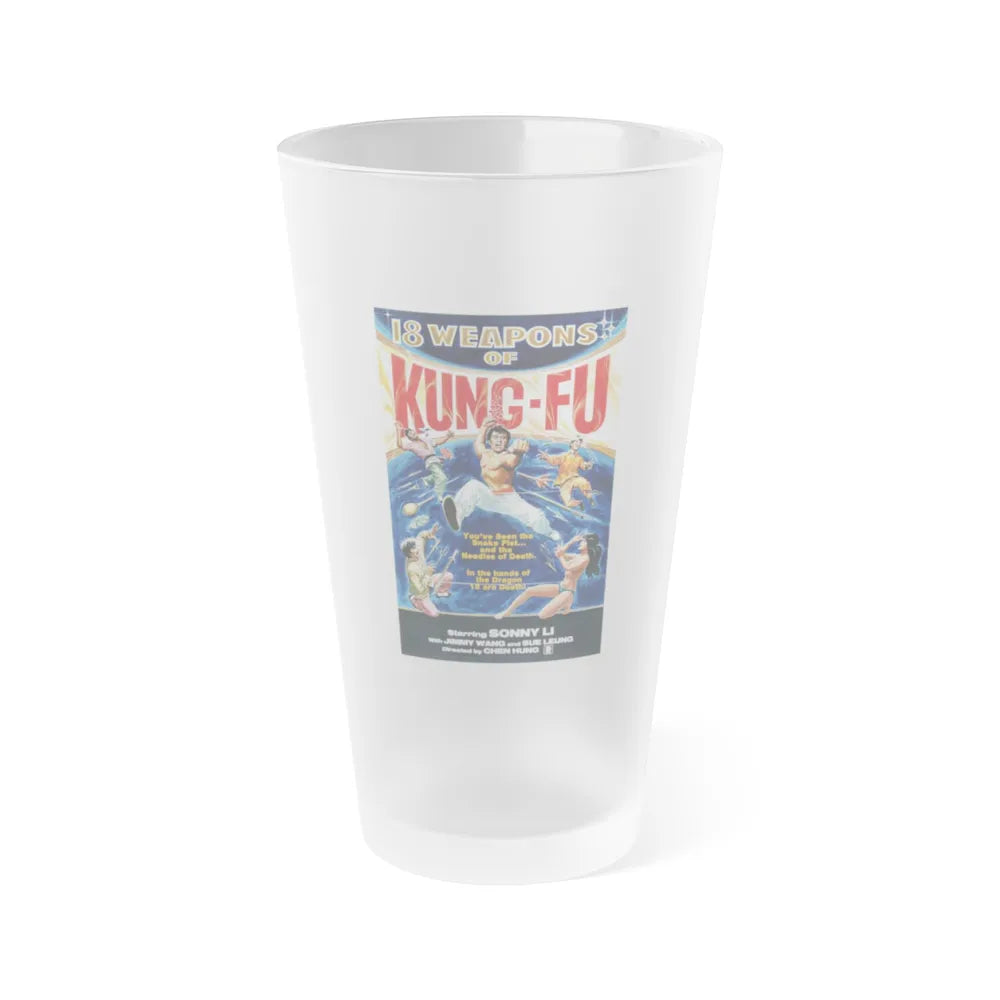 18 WEAPONS OF KUNG-FU 1977 Movie Poster - Frosted Pint Glass 16oz-16oz-Frosted-Go Mug Yourself