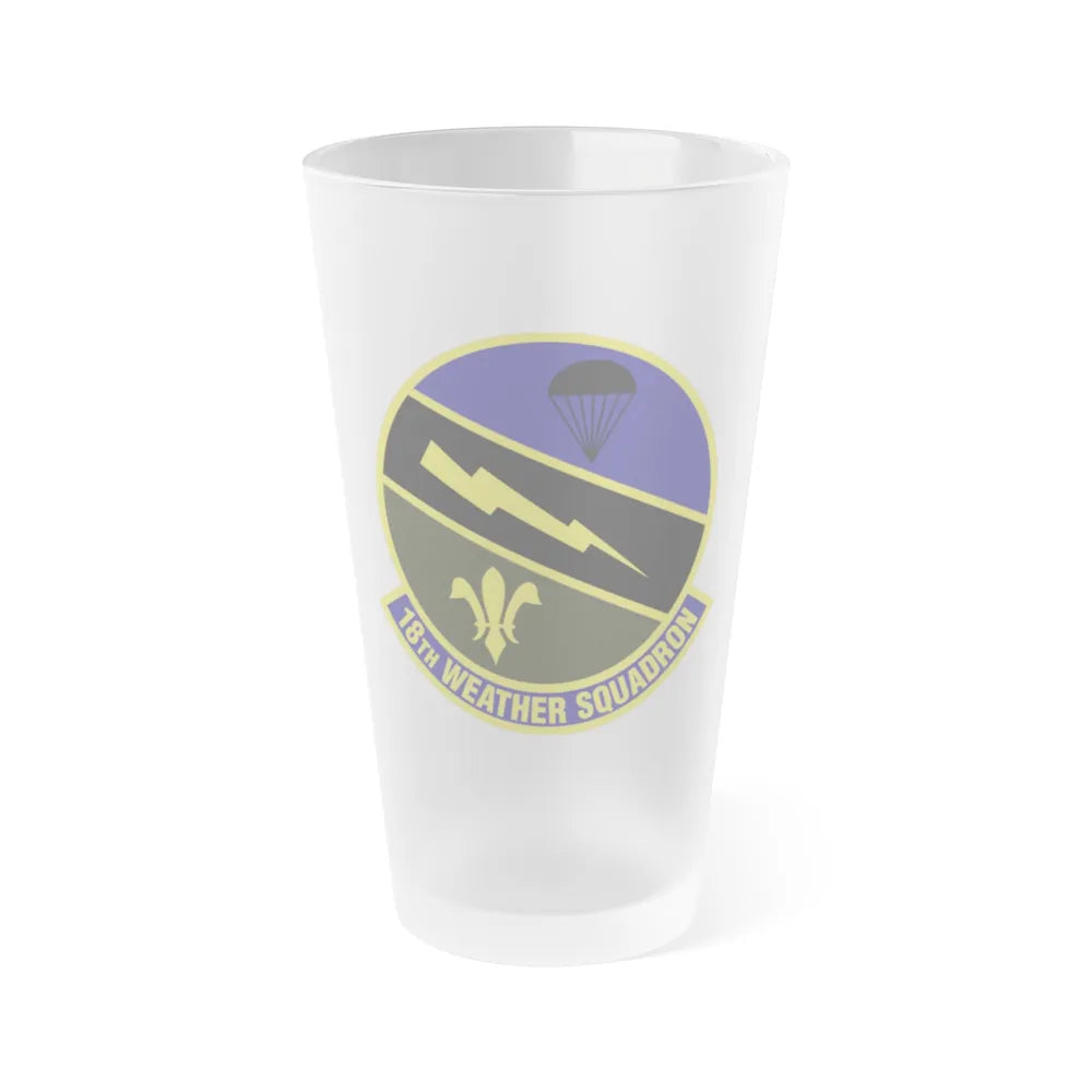 18 Weather Squadron ACC (U.S. Air Force) Frosted Pint Glass 16oz-16oz-Frosted-Go Mug Yourself