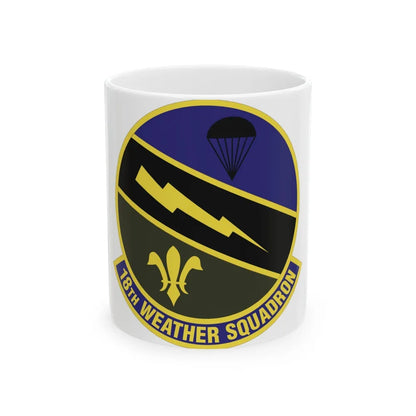 18 Weather Squadron ACC (U.S. Air Force) White Coffee Mug-11oz-Go Mug Yourself