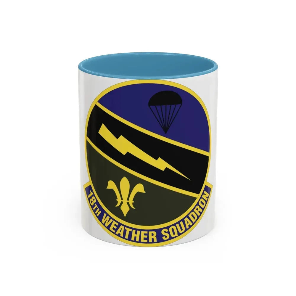 18 Weather Squadron ACC (U.S. Air Force) Accent Coffee Mug 11oz Light Blue - Go Mug Yourself