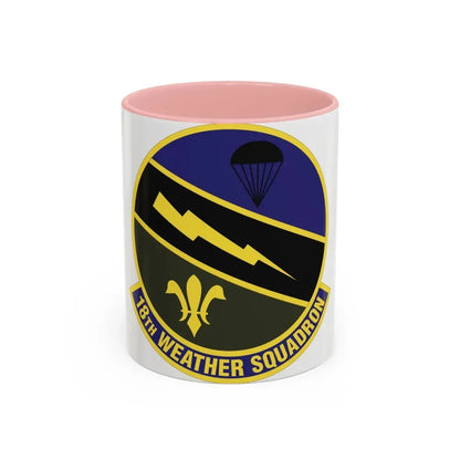 18 Weather Squadron ACC (U.S. Air Force) Accent Coffee Mug 11oz Pink - Go Mug Yourself