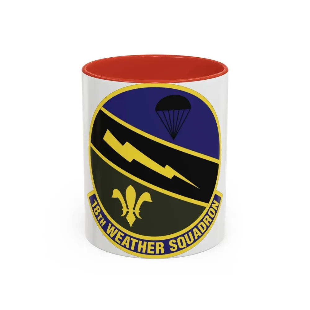 18 Weather Squadron ACC (U.S. Air Force) Accent Coffee Mug 11oz Red - Go Mug Yourself