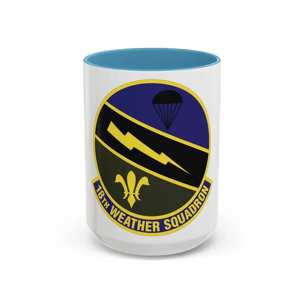 18 Weather Squadron ACC (U.S. Air Force) Accent Coffee Mug 15oz Light Blue - Go Mug Yourself
