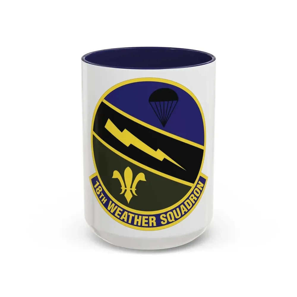 18 Weather Squadron ACC (U.S. Air Force) Accent Coffee Mug 15oz Navy - Go Mug Yourself