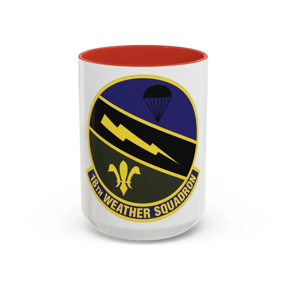 18 Weather Squadron ACC (U.S. Air Force) Accent Coffee Mug 15oz Red - Go Mug Yourself
