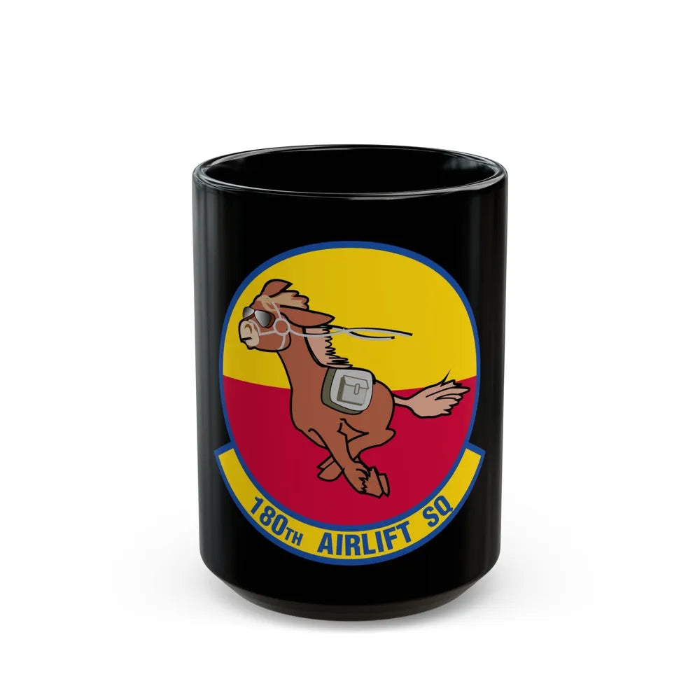 180 Airlift Squadron (U.S. Air Force) Black Coffee Mug-15oz-Go Mug Yourself