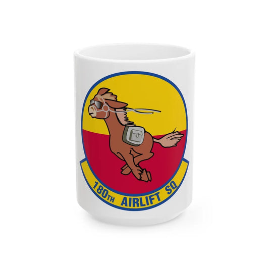 180 Airlift Squadron (U.S. Air Force) White Coffee Mug-15oz-Go Mug Yourself