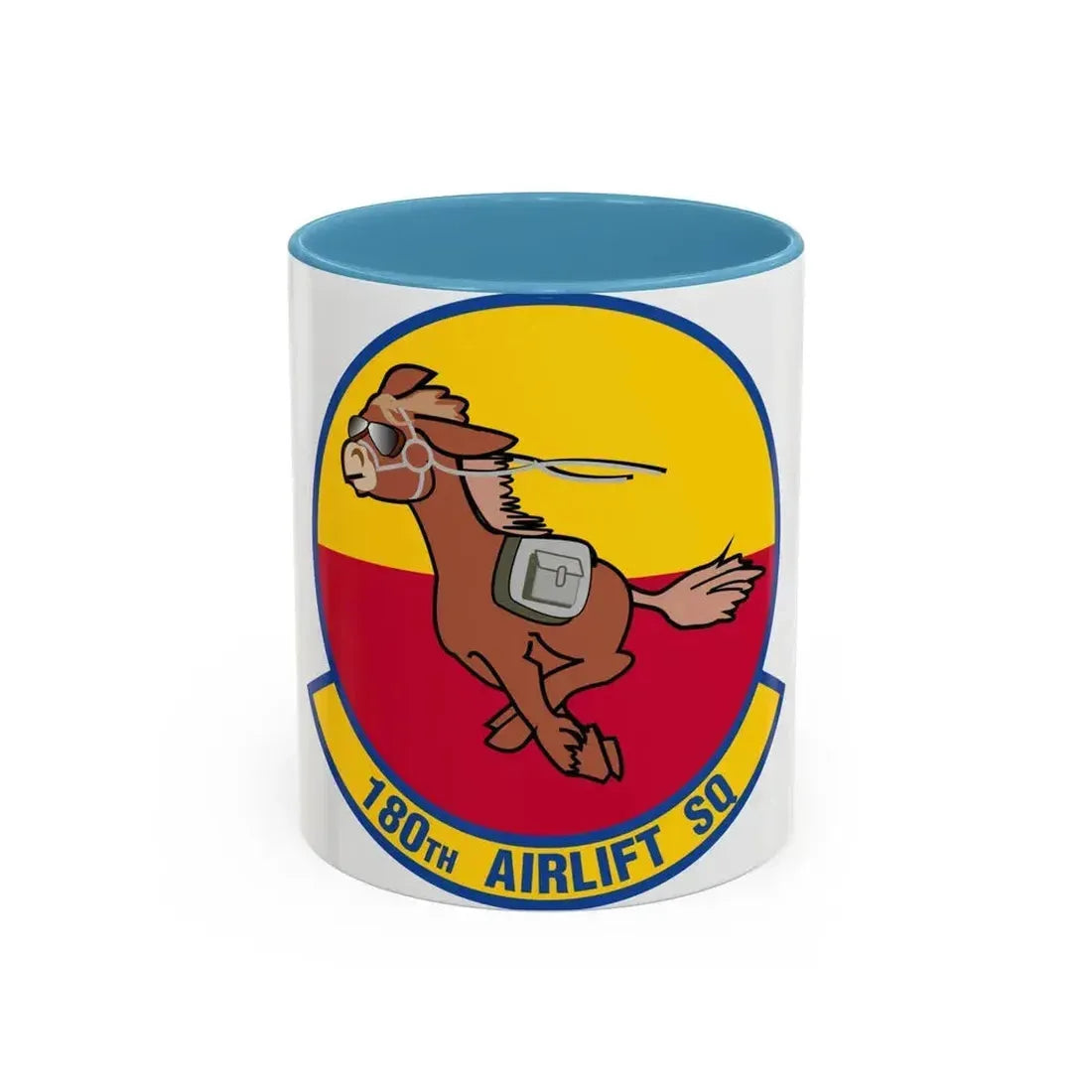 180 Airlift Squadron (U.S. Air Force) Accent Coffee Mug 11oz Light Blue - Go Mug Yourself