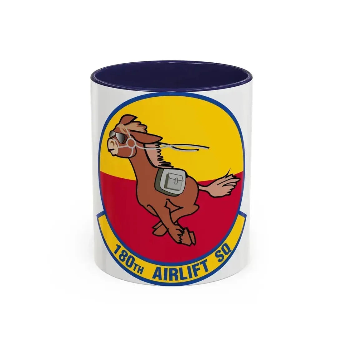 180 Airlift Squadron (U.S. Air Force) Accent Coffee Mug 11oz Navy - Go Mug Yourself