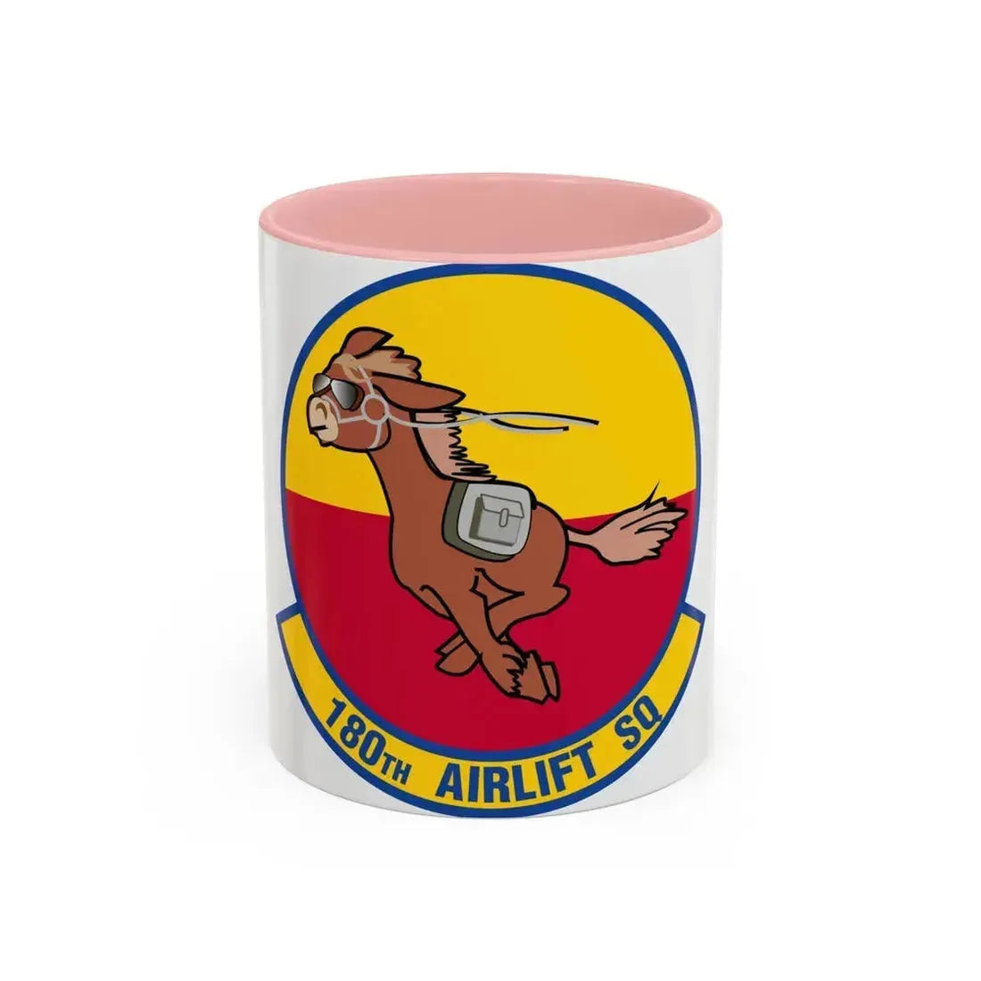 180 Airlift Squadron (U.S. Air Force) Accent Coffee Mug 11oz Pink - Go Mug Yourself