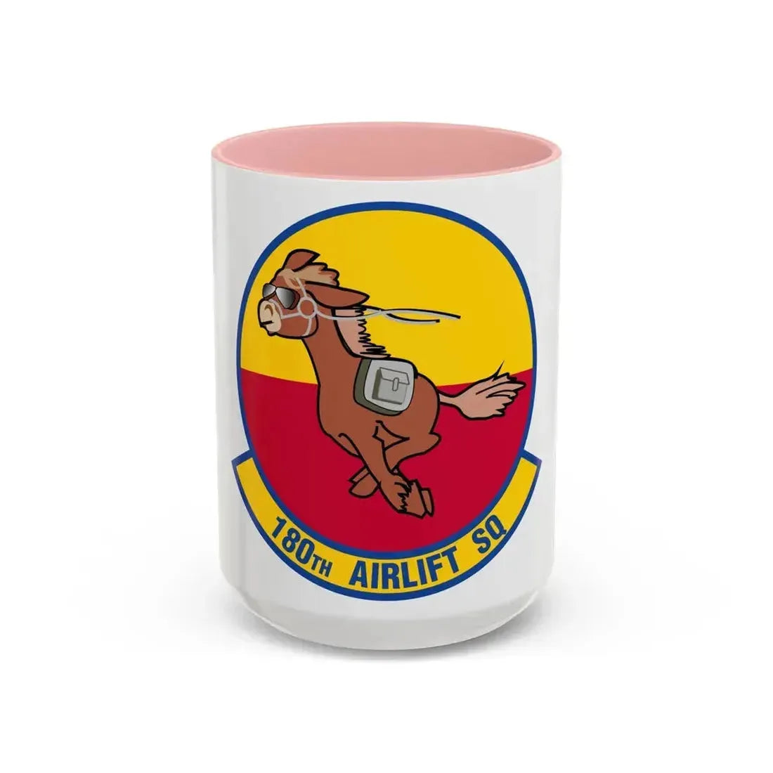 180 Airlift Squadron (U.S. Air Force) Accent Coffee Mug 15oz Pink - Go Mug Yourself