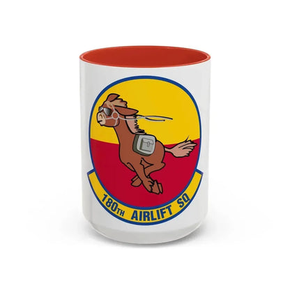 180 Airlift Squadron (U.S. Air Force) Accent Coffee Mug 15oz Red - Go Mug Yourself