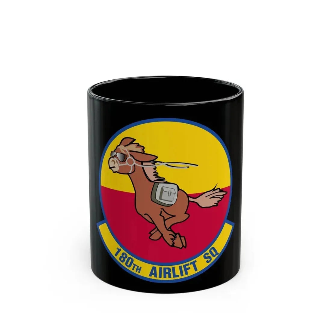 180 Airlift Squadron (U.S. Air Force) Black Coffee Mug 11oz - Go Mug Yourself