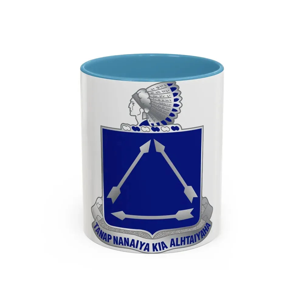 180 Cavalry Regiment (U.S. Army) Accent Coffee Mug 11oz Light Blue - Go Mug Yourself
