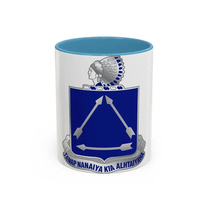 180 Cavalry Regiment (U.S. Army) Accent Coffee Mug 11oz Light Blue - Go Mug Yourself